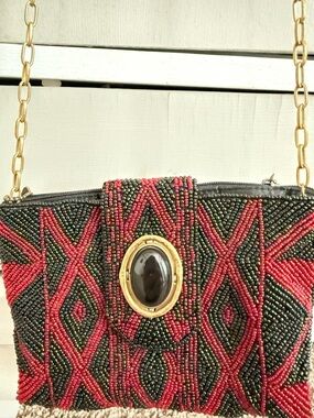 Vintage Mary Frances Beaded Clutch Small Bag